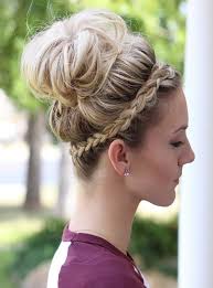 This quick and easy braided headband hairstyle tutorial makes your own hair into a headband. Hairstyle Is Simple And Classic With A High Bun And A Braided Piece Wrapped Around The Braided Headband Hairstyle Headband Hairstyles Braided Crown Hairstyles