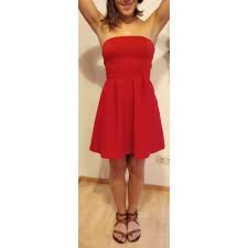 Robe bustier courtefermeture éclaire sue le coté longueur : Robe Bustier Naf Naf 36 S T1 Rouge 8374835