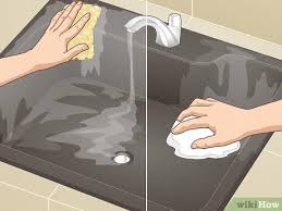 Once your granite composite sink is cleaned, you can restore its shine using mineral oil. 3 Ways To Clean A Granite Sink Wikihow