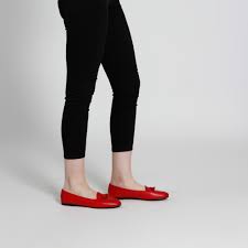 Kırmızı Hakiki Deri Püskül Babet Ayakkabı