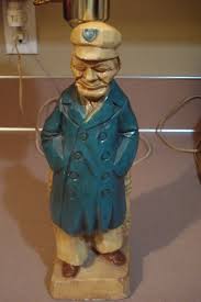 Nautical Accent Lamp Vintage Fisherman Light Lamp Blue Nautical Accents Fisherman Lights Blue Raincoat