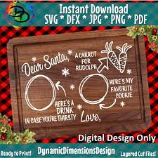 Christmas, cricut files, cut files, dear santa svg, dear santa tray svg, free svgs, santa's cookies svg, silhouette files, svg, svg files. Dear Santa Cookies Tray Svg Cookies For Santa Carrots For The Reind By Dynamic Dimensions Thehungryjpeg Com