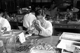 A Lens Is Inspected At Tokyo S Nikon Camera Plant On January 5 1952 Ap Photo Bob Schutz Japan Tokyo Japan History