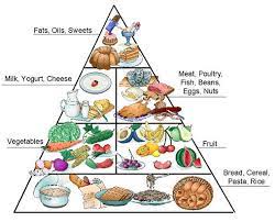It depicts foods and beverages that replicate the traditional asian diet for good health and longevity. Food Pyramid