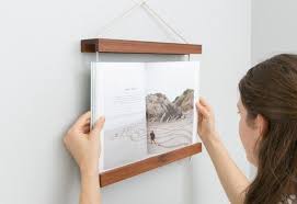 Book Frame Dark Wood Reclaimed Wood Wall Art Wall Hanging Etsy Recipe Book Holders Book And Frame Reclaimed Wood Wall Art