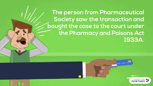 They were charged under the section 18(1) of the pharmacy and poisons act 1933 which required that a sale of drugs takes place under the supervision of a registered pharmacist. Pharmaceutical Society V Boots Cash Chemist Youtube