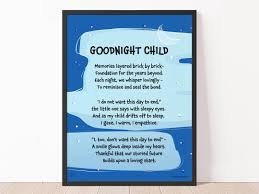 Goodnight Poem Art for Kid, Printable Goodnight Poem, Colorful Moonlight  Inspirational Bedtime Story for Child Instant Download