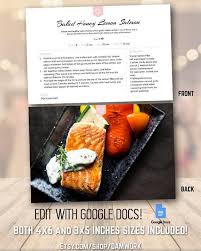 Recipe Card Template 4x6 And 3x5 Inch Sizes Farmhouse Etsy In 2020 Recipe Cards Template Recipe Cards Other Recipes