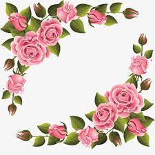 Elegant Pink Roses Shaped Pattern Hand Painted Flowers Hand Painted Plants Plant Design Png Transparent Clipart Image And Psd File For Free Download Flower Art Floral Border Design Flower Clipart