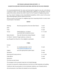 Most notices are meant to be pinned up or pasted on special boards meant for specific purposes only. Icse Class 10 Guidelines For Notice E Mail Writing Sample Paper 2020 2021 Aglasem Schools