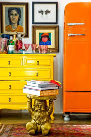 I turn a plain side table into a trendy country accent table. 23 Expressive Yellow Painted Furniture Ideas
