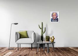 New poster psd template with edison bulbs on dark wall in dark room. Free Psd Single Sofa Wall Poster Mockup Psd Mockup Free Mockup