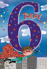 6th Birthday Wishes For 6 Year Old Boy Age 6 Boy Birthday Card Superhero Tall Buildings Little Stars 7 75 X 5 25 Amazon Co Uk Office Products Synttarit