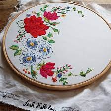 Discover 4 simple pattern transfer techniques to conquer your digital fears and get you sewing in a stitch! Printed Embroidery Pattern Rose Leah Halliday