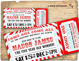 Viewing Gallery For Vintage Circus Ticket Circus Invitations Birthday Party Invitations Diy Circus Party Invitations