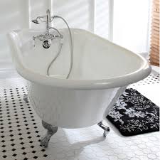 Freestanding cast iron bathtubs are 60 to 75 inches long, hold up to 82 gallons of water, and weigh an average of 385 pounds; Classic Roll Top 60 Inch Cast Iron Clawfoot Tub With Tub Wall Drilling On Sale Overstock 8935371