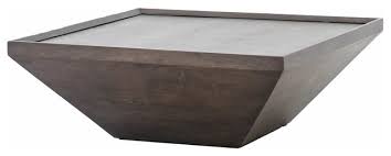 Its tabletop offers the perfect perch for serving trays, board games, and beyond, while a lower shelf provides additional storage and display options. Abby Coal Gray Reclaimed Wood Square Coffee Table 42 Transitional Coffee Tables By Zin Home Houzz