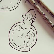 Pin By Noodledoodle On Potions Bottle Drawing Sketch Book Art Sketches