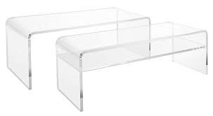 Clear Acrylic Coffee Tables With Shelf And Without Shelf 44 L X16 D X16 H 3 Classic Bedroom Furniture Unique Patio Furniture Diy Pallet Furniture Outdoor