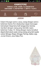 Dalam kalender jawa, satu pekan terdiri dari tujuh hari yang diadopsi dari kalender islam dan lima hari pasaran. Cari Weton Jawa Fur Android Apk Herunterladen