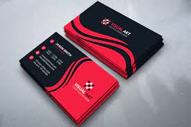 A black business card can look luxurious and elegant, with a glossy finish or edgy and stylish with a matte look or uncoated finish. Red And Black Business Card Grafik Von Medelwardi Creative Fabrica