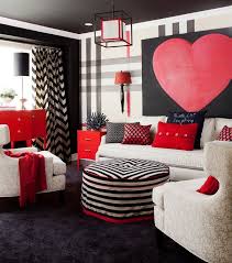 Chevron Drapes Contemporary Living Room Jennifer Brouwer Design Living Room Red Red Living Room Decor Living Room White