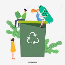 المهملات Clipart صندوق القمامة أخضر حماية البيئة كرتون مرسومة باليد حفظ الطاقة الفريق نبات زهري تدوير يد رسوم متحركة المرسومة المر V 2021 G Illyustracii Kartinki Proekty