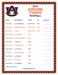1 alabama proved to be so dominant in its run to the college football playoff national championship on. Printable 2018 Auburn Tigers Football Schedule