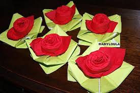Pliage De Serviette Rose Recette Pliage Serviette Rose Serviettes Roses Pliage Serviette