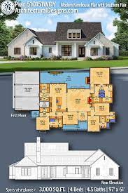 Plan 510151wdy Modern Farmhouse Plan With Southern Flair In 2021 Modern Farmhouse Plans Farmhouse Plans House Plans Farmhouse