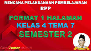Check spelling or type a new query. Rpp 1 Lembar Sd Kelas 4 Tema 7 Guru Zaman Now