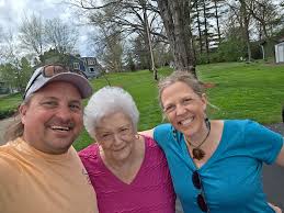Our final joyful stop on the give me a hug tour, hi Aunt Martha ...