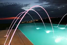 The jandy style cmp deck jets are designed for residential and commercial pools and creates a graceful arc of water that enters the pool with a gentle splash. Laminar Jets Swimming Pool Fountains Pool Water Features Swimming Pool Landscaping
