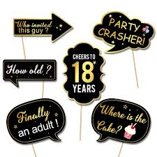 Diy 18th Birthday Photo Booth Props Photo Booth Prop Kits With Stick Party Do It Yourself Photo Booth Props Birthday Photo Booth Prop Kits Birthday Party Props