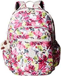 Oilily Fantasy Floral Backpack Shoulder Cream Kipling