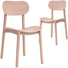 Herman miller eames dcw dining chair white ash mint 2007 4x available. Dana Ash Wood Dining Chairs Temple Webster