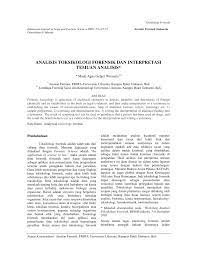 Seperti disampaikan kepala badan penelitian dan pengembangan kesehatan (balitbangkes) kementerian kesehatan prof dr tjandra yoga aditama spp (k) , mars, dtm&h, dtce, sejumlah kasus ini adalah catatan pada minggu ke 11 dan ke 12 tahun 2015. Pdf Analisis Toksikologi Forensik Dan Interpretasi Temuan Analisis