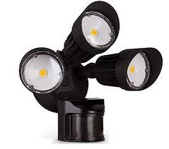 Asd Led Outdoor Flood Security Light With Motion Sensor 30w 3 Head Black Motion Light 5000k Security Lights Motion Sensor Lights Sensor Lights Outdoor