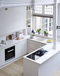 Black appliances in a white kitchen look punchy and modern. 3 Coolest Kitchen Layouts With 27 Examples Digsdigs