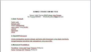 Contoh kriteria bahasa adalah lebih mudah dibaca dalam bentuk jadual. Contoh Resume Bahasa Melayu Luqman Hakim