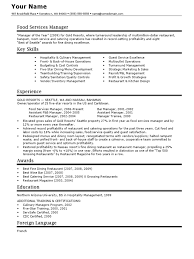Maybe you would like to learn more about one of these? Food Services Manager Cv Resume Template Sample