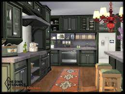 Orange and silver kitchen set, this is the cc pack for you. Country Kitchen Set By Seimar8 At Tsr Sims 4 Updates