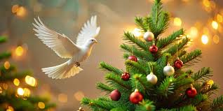 Christmas Peace Dove Stock Illustrations