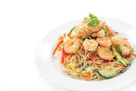No waiting in line · search by cuisines · try something new Thai Shrimp Salad With Rice Noodles The Lemon Bowl