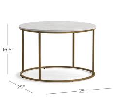 At 16 inches, it is the ideal stature for a coffee table. Delaney 25 Round Marble Coffee Table Pottery Barn