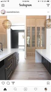 Dark Bases White Countertops Ash Wood Uppers And Perhaps One Full Cabinet Bay Of Wood Thinking Also In Modern Kitchen Design White Oak Kitchen Modern Kitchen