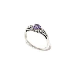 Dainty Amethyst Ring February Birthstone Ring Sterling Silver Ring With Purple Stone Simple Ring Amethyst Ring Birthstone Ring February Purple Stones