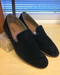 Aldo Black Suede Leather Loafer Dress Shoes Size 9 Cltshoeman A Modern Twist On A Classic Style These Black Suede Dress Shoes Dress Shoes Men Loafers Men