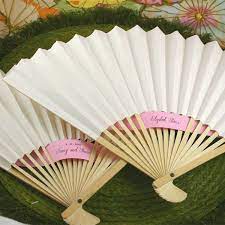 White Paper Folding Hand Fan Paper Hand Fans Paper Fans Wedding Hand Fans For Wedding