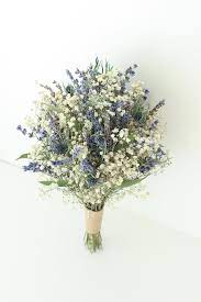 Lavender Blue Thistle Bouquet Wedding Babies Breath Bouquet Etsy In 2020 Thistle Bouquet Wedding Thistle Bouquet Lavender Bouquet